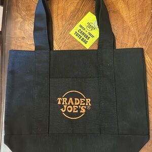 Trader Joe’s Black Canvas Tote Bag brand new